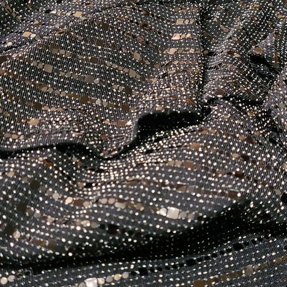 NWOT COCKTAIL DRESS BLACK AND SILVER SHIMMER R - Picture 7 of 16